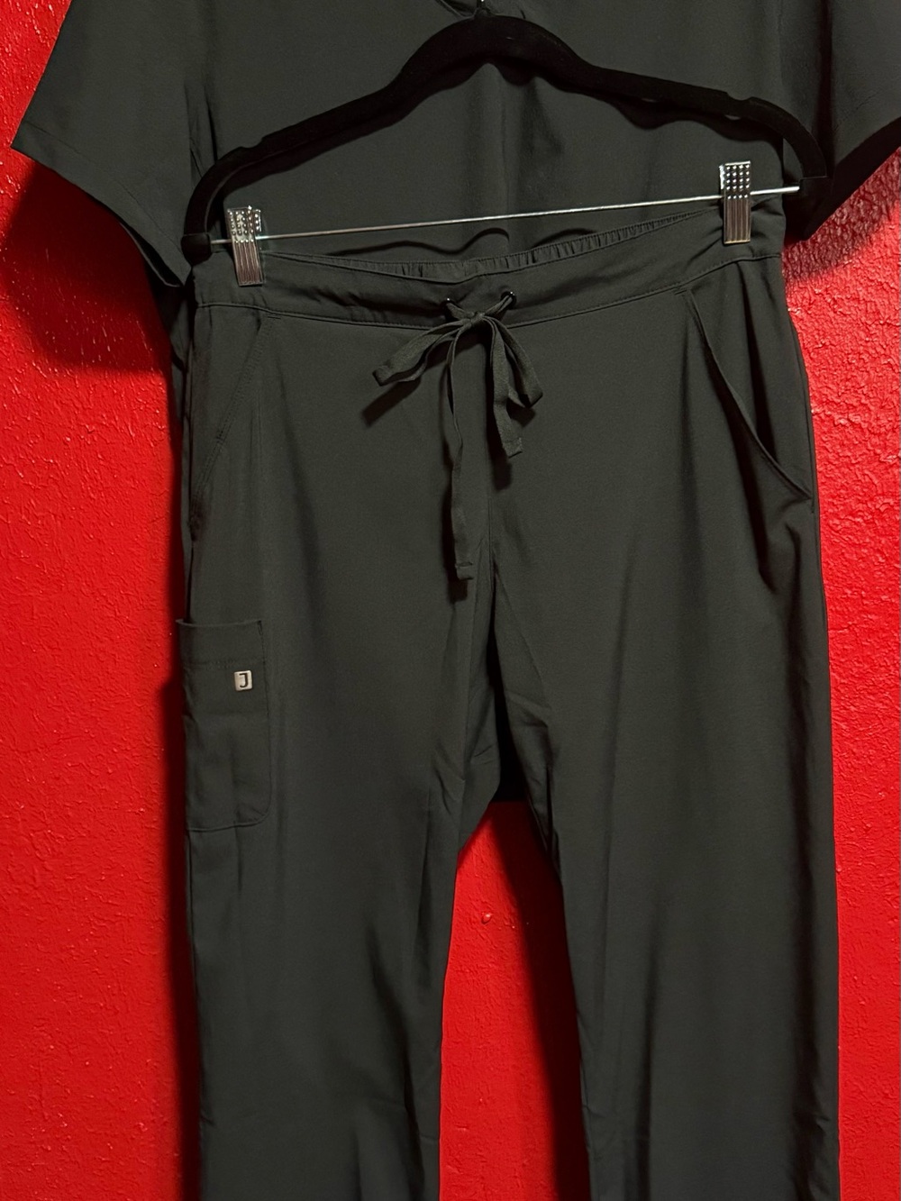 202. Preloved Women's Black Scrub Joy Scrub set